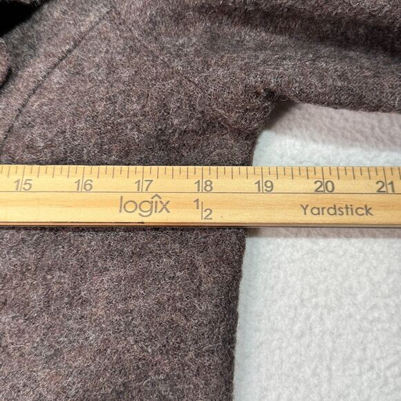 Cynthia Rowley Sweater Womens Size L Cardigan Brown Floral Overlay 100% Wool - Picture 4 of 8